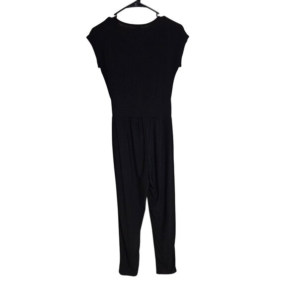 Rolla Coster Black Jumpsuit Womens Size Small Skinny Legs Short Sleeves Romper - Picture 2 of 3